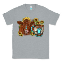 Heather Grey sunflower coffee cup red angus gemstone Classic Tee - JahusDesignShop