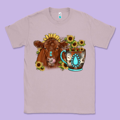 Sunflower Coffee Cup Red Angus Gemstone Classic Tee Designed By Jahusdesignshop