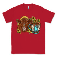 Red sunflower coffee cup red angus gemstone Classic Tee - JahusDesignShop