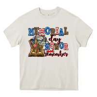 Cream memorial day honor and remember Heavy Core Tee - AdoDesignShop