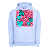 Pigment Grape Ice valentines day hearts seamless pattern Urban Hoodie - BundleAndBundleShop