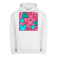 Pigment Lunar Rock valentines day hearts seamless pattern Urban Hoodie - BundleAndBundleShop