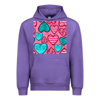 Tulip valentines day hearts seamless pattern Urban Hoodie - BundleAndBundleShop