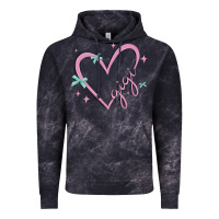 Cloud Black gigi with heart and ribbons Vintage Hoodie - MaliasSmallBusiness