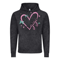 Vintage Black gigi with heart and ribbons Vintage Hoodie - MaliasSmallBusiness