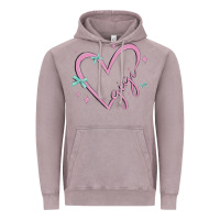 Vintage Zinc gigi with heart and ribbons Vintage Hoodie - MaliasSmallBusiness