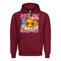 Burgundy popsicle hustler Zipper Hoodie - NancyCooperArtShop