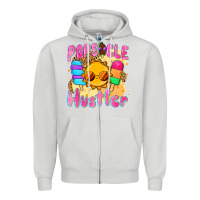 Dove Grey popsicle hustler Zipper Hoodie - NancyCooperArtShop