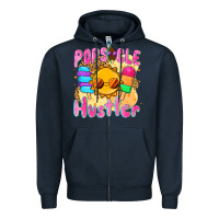 Navy popsicle hustler Zipper Hoodie - NancyCooperArtShop