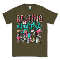 Army Green resting nurse face Classic Tee - NancyCooperArtShop