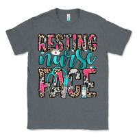 Charcoal Heather resting nurse face Classic Tee - NancyCooperArtShop