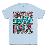 Dusty Blue resting nurse face Classic Tee - NancyCooperArtShop