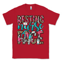 Red resting nurse face Classic Tee - NancyCooperArtShop