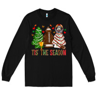 Black tis' the season american football christmas cakes bbs Long Sleeve Tee - BundleAndBundleShop