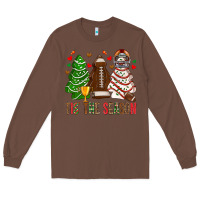 Chestnut tis' the season american football christmas cakes bbs Long Sleeve Tee - BundleAndBundleShop