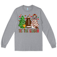 Heather Grey tis' the season american football christmas cakes bbs Long Sleeve Tee - BundleAndBundleShop