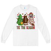 White tis' the season american football christmas cakes bbs Long Sleeve Tee - BundleAndBundleShop