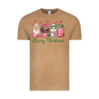Pink  Merry Christmas Coffee Vintage Tee | Teevron