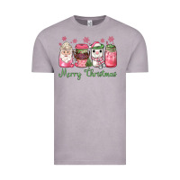 Vintage Zinc pink  merry christmas coffee Vintage Tee - JahusDesignShop