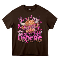 Chocolate Brown save the udders Heavy Core Tee - AdoDesignShop