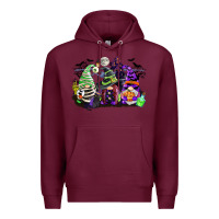 Burgundy halloween gnome Premium Hoodie - CowGirlArtShop