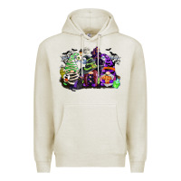 Oatmeal Heather halloween gnome Premium Hoodie - CowGirlArtShop