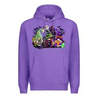Purple halloween gnome Premium Hoodie - CowGirlArtShop