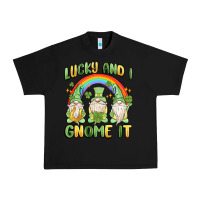 Black lucky and i gnome it Urban Heavy Tee - MaliasSmallBusiness