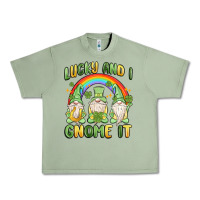 Oil Green lucky and i gnome it Urban Heavy Tee - MaliasSmallBusiness