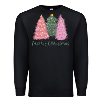 Black merry christmas trees Premium Sweatshirt - CowGirlArtShop