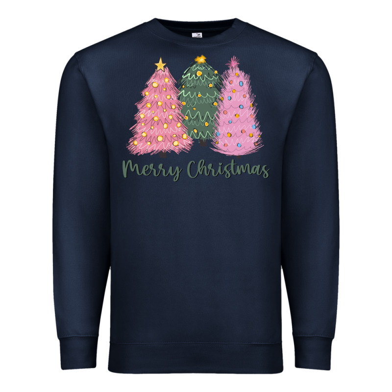 Merry Christmas Trees Premium Sweatshirt by CowGirlArtShop | Teevron