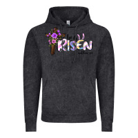 Vintage Black easter he is risen matthew 28 6 Vintage Hoodie - Jasminsmagicworld