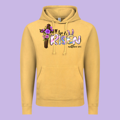 Easter He Is Risen Matthew 28 6 Vintage Hoodie Designed By Jasminsmagicworld