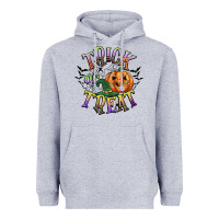 Heather Grey trick or treat Heavyweight Hoodie - CowGirlArtShop