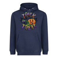 Navy trick or treat Heavyweight Hoodie - CowGirlArtShop