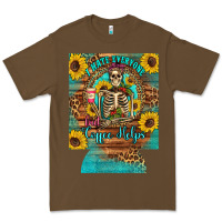 Cacao i hate everyone but coffee helps western skeleton coffee sunflowers 12 Premium Tee - Artiststas