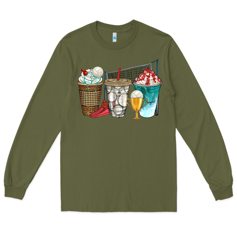 Western Volleyball Coffee Cups Bbs Long Sleeve Tee by BundleAndBundleShop | Teevron