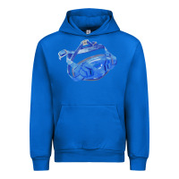 Cobalt Chin Guard Fa Element 1 Urban Hoodie - FaDigitalArtStudio