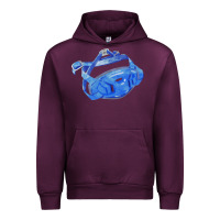 Mauve Wine Chin Guard Fa Element 1 Urban Hoodie - FaDigitalArtStudio