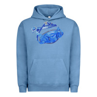 Pigment Pebble Blue Chin Guard Fa Element 1 Urban Hoodie - FaDigitalArtStudio