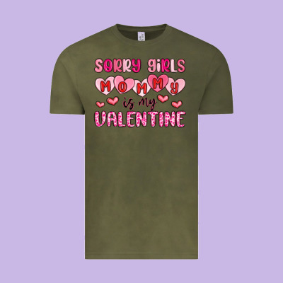 Sorry Girls Mommy Is My Valentine Vintage Tee Designed By Maliassmallbusiness