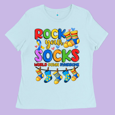 Rock Your  World Down Syndrome Ladies Tee Designed By Artiststas