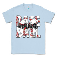 Dusty Blue baseball mama Classic Tee - CowhideDigitalArt