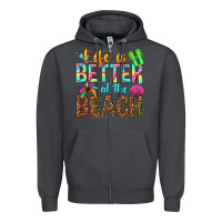 Smoke Life is better at the beach Zipper Hoodie - NancyCooperArtShop