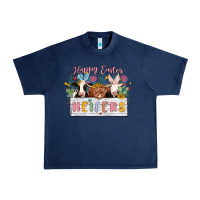 Navy happy easter heifers Urban Heavy Tee - MaliasSmallBusiness