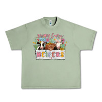 Oil Green happy easter heifers Urban Heavy Tee - MaliasSmallBusiness
