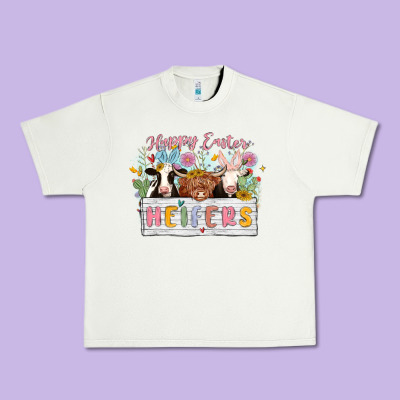 Happy Easter Heifers Urban Heavy Tee Designed By Maliassmallbusiness