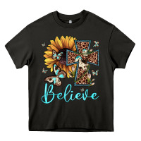 Asphalt believe leopard cross sunflower butterfly Heavy Core Tee - JahusDesignShop
