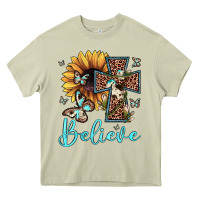 Mossy believe leopard cross sunflower butterfly Heavy Core Tee - JahusDesignShop