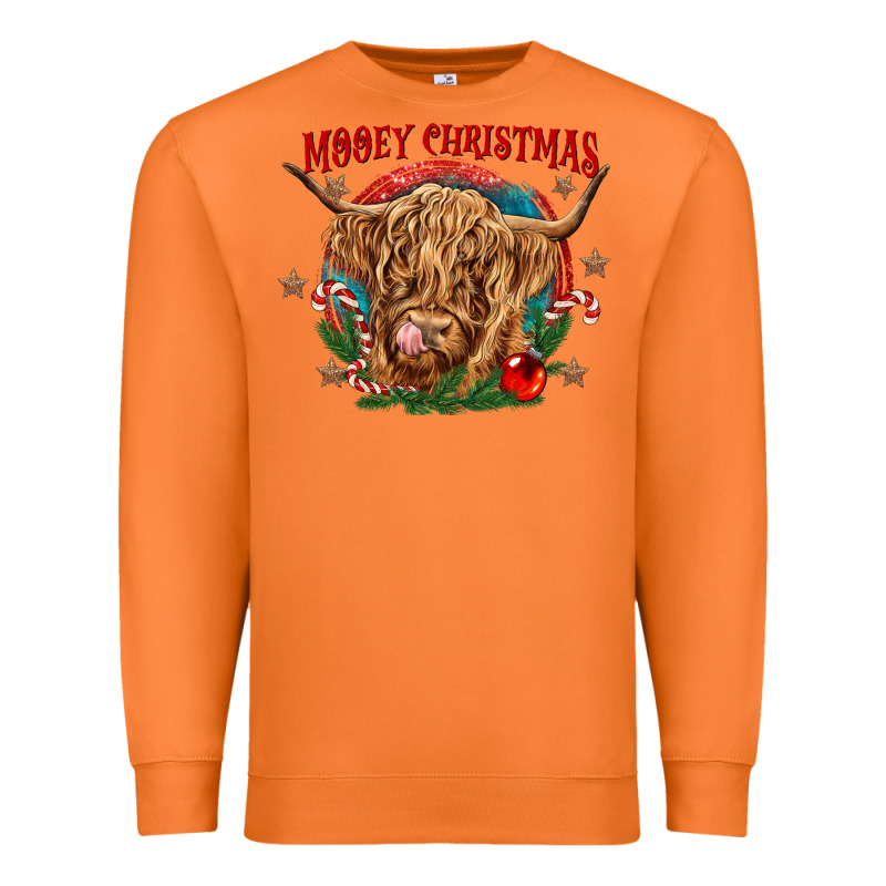 Mooey Christmas Premium Sweatshirt by CowGirlArtShop | Teevron